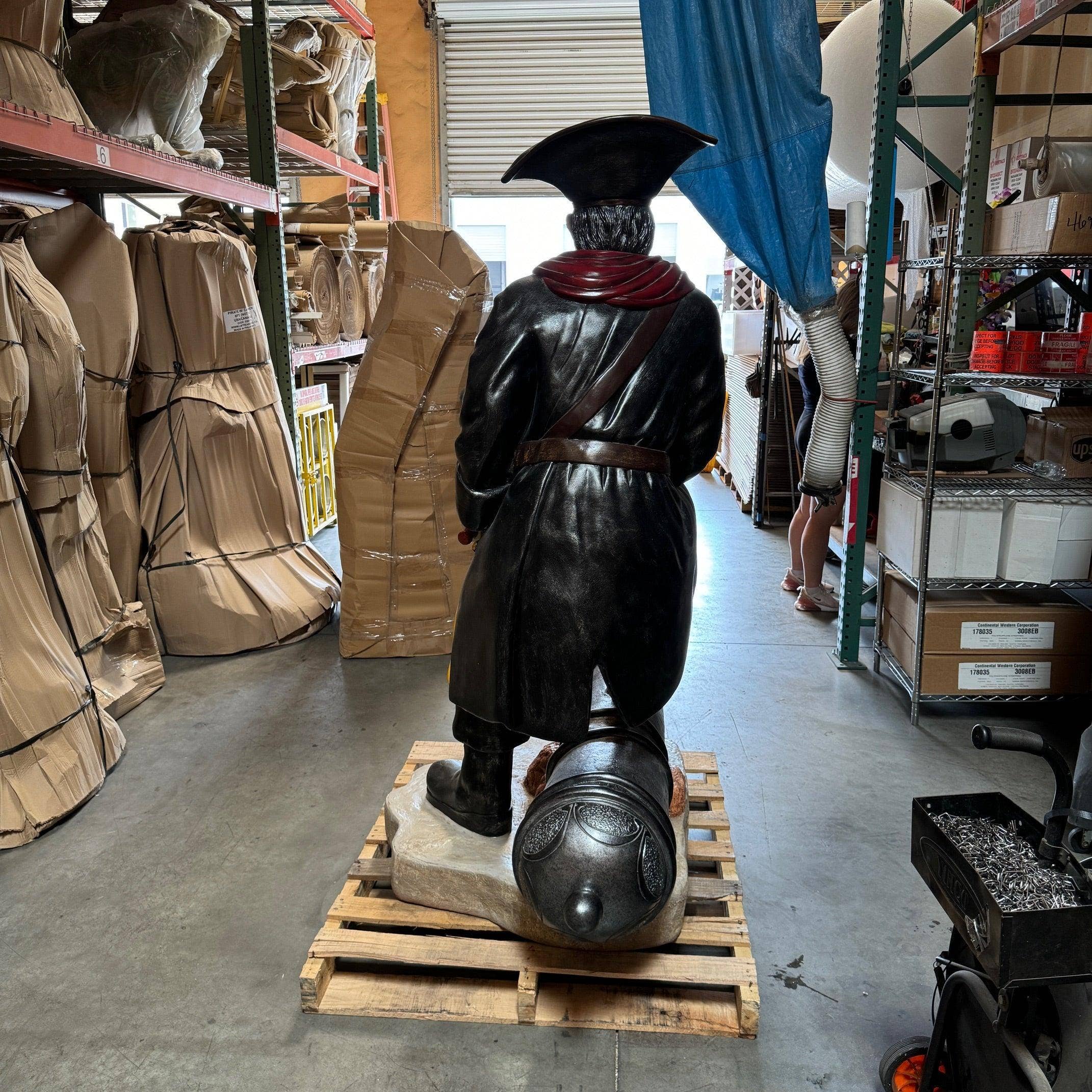LM Treasures - Wholesale Decorative Figurine - Pirate on Cannon Life Size Statue5
