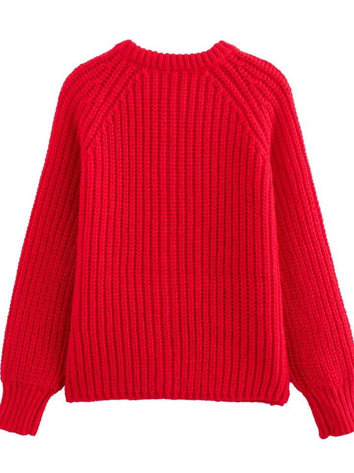 Rosa Clothing - Wholesale Cardigan - Women's - chunky crewneck knit Cardigan1