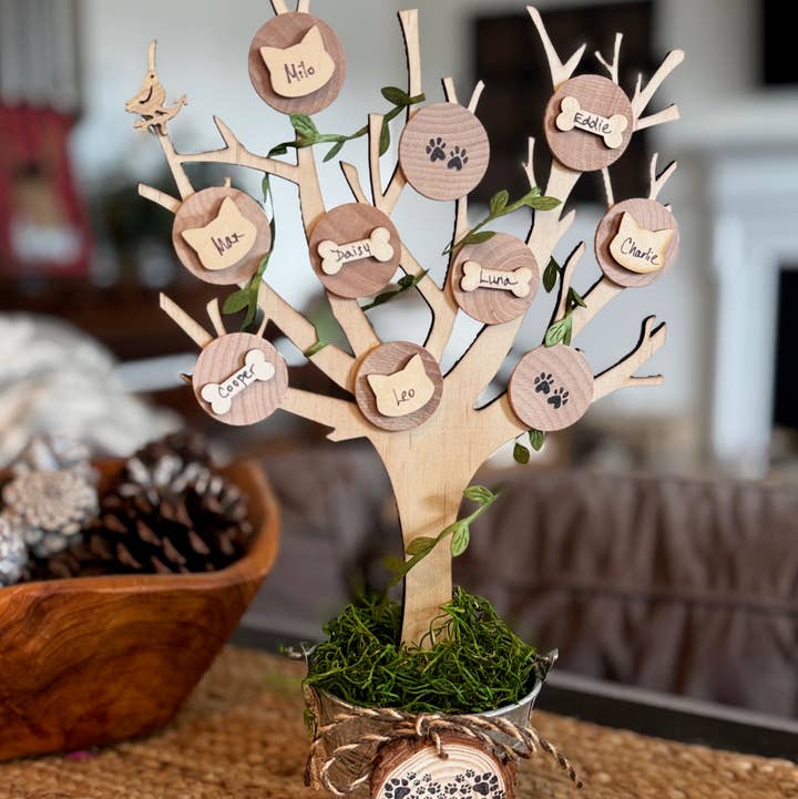 FamilyTree Traditions LLC - Wholesale DIY Craft Kit - Rustic Family Pet Tree, Craft Kit2