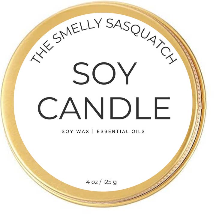 Soy Candle 4 oz for wholesale by The Smelly Sasquatch