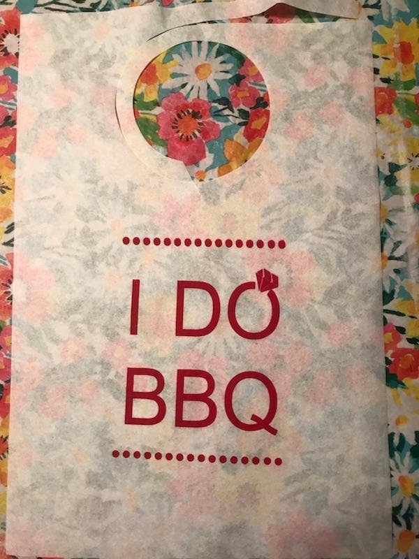Party Bibs - Wholesale Disposable Napkin - Stock Party Bibs-I Do BBQ Diamond Design, Pack of 106
