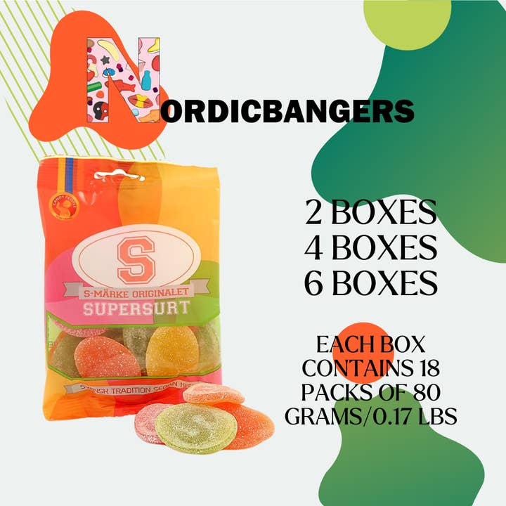 Nordicbangers - Swedish Candy Supply – wholesale Gummy – S-Brands Super Sour 80g Swedish Candy1