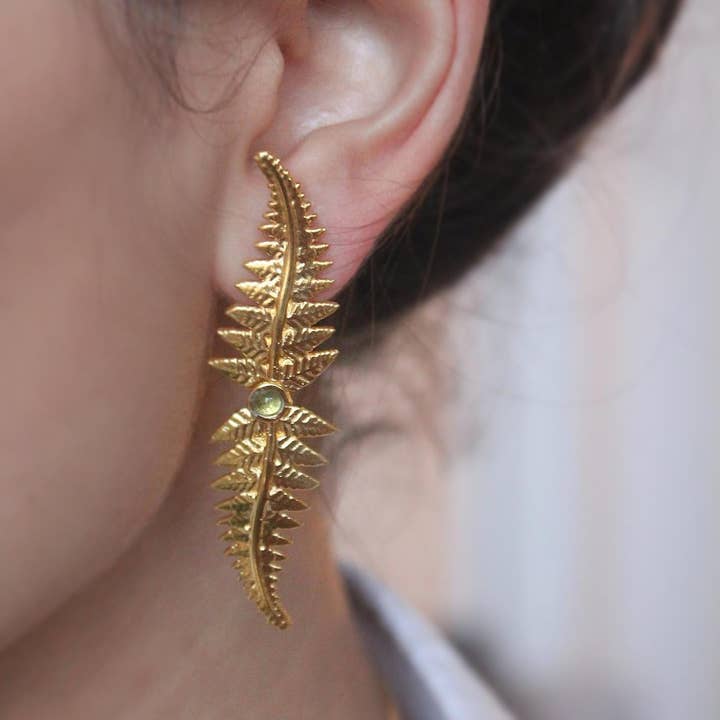 LAMP GOLD EARRINGS for wholesale by MIO JEWELS