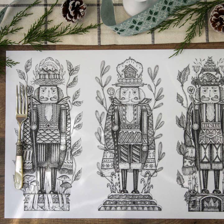 Mackenzie Myrick Studio - Wholesale Disposable Placemat - The Nutcrackers | Paper Placemats