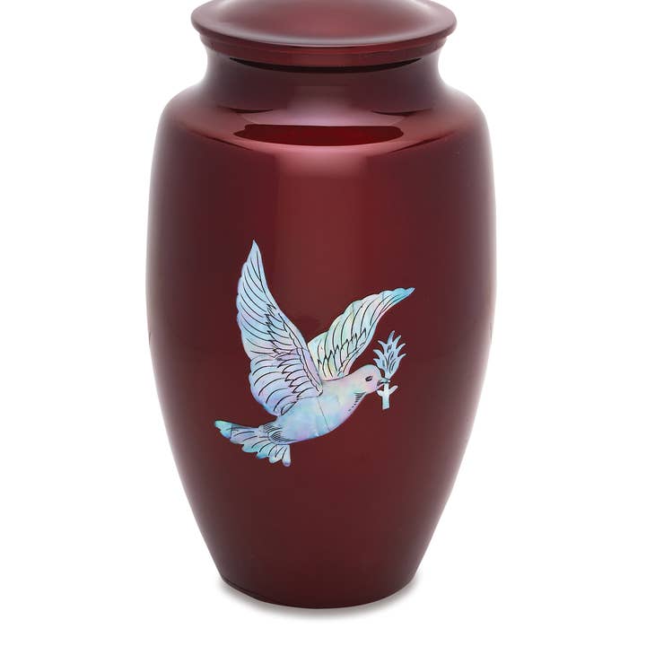Mother of Pearl Dove Adult Urn for wholesale by Raj Urns