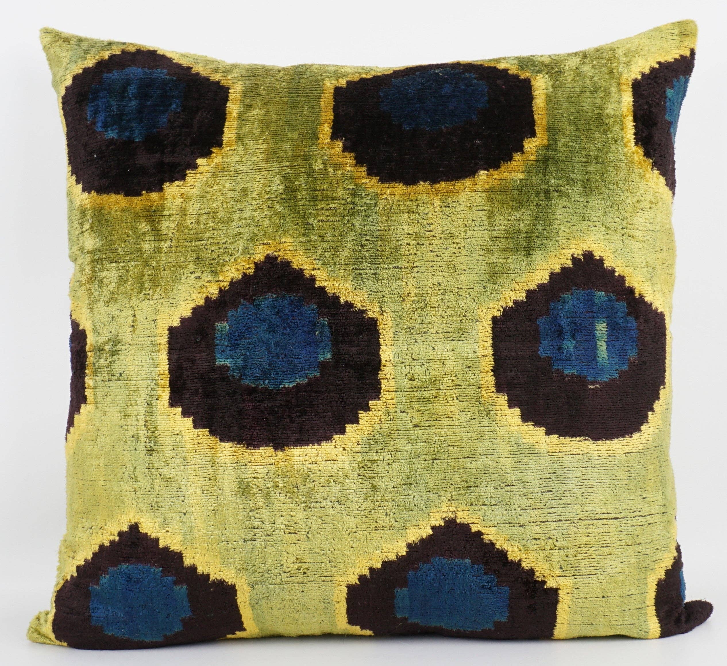 MD Home - Wholesale Throw Pillow Cover - HANDMADE- IKAT SILK/VELVET PILLOWCASE 20"x20"0