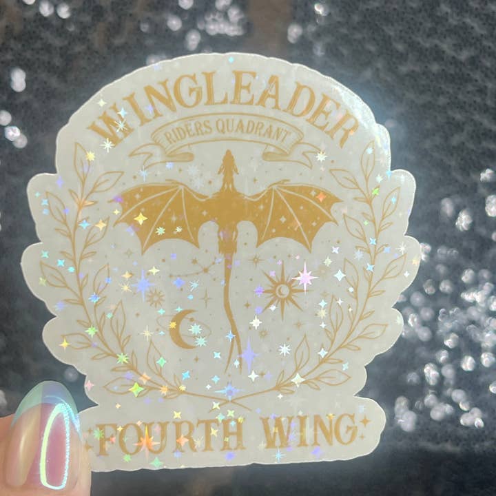 FatedFiction - Wholesale Sticker - Wingleader Fourth Wing Holographic Sticker 2