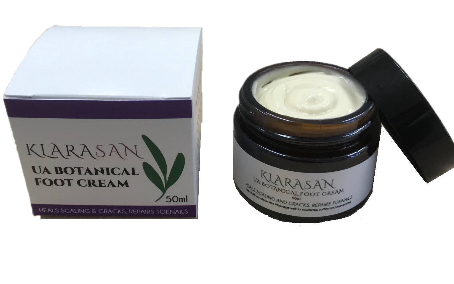 Klara Skincare – wholesale Foot cream – UA Botanical Foot Cream (50 ml jar)2