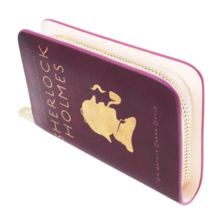 Well Read Company - Wholesale Wallet - Women's - Sherlock Holmes Silhouette Zip Around Purse