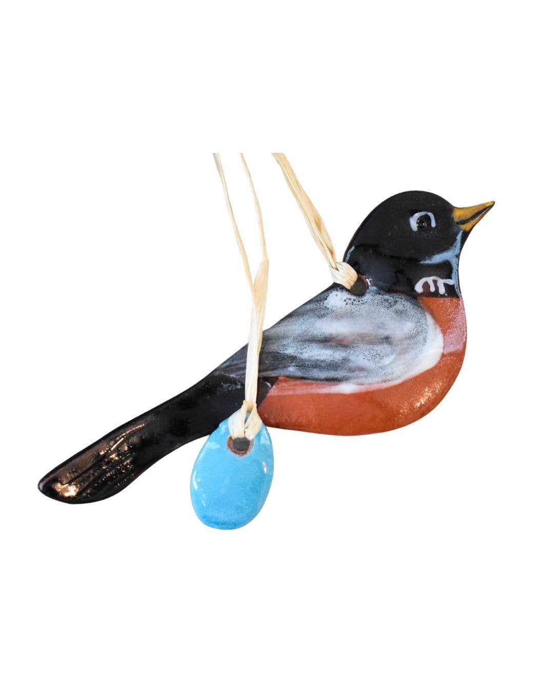 Wayne Village Pottery - Wholesale Ornament - Robin with Egg Ornament