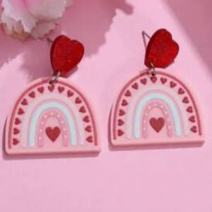 Valentines Day Earrings flaming Heart Earrings Earrings Milagro Earrings  Sacred Heart Be My Valentine Galentines Day Earring Gift for Her 