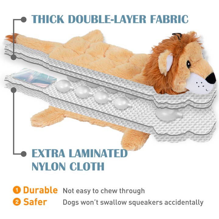 Nocciola - Wholesale Pet squeaky toy – Dog - Nocciola 5 PCS 3D Dog Squeaky Toys | No Stuffing Body Dog Toy Set for Small to Large Dogs2