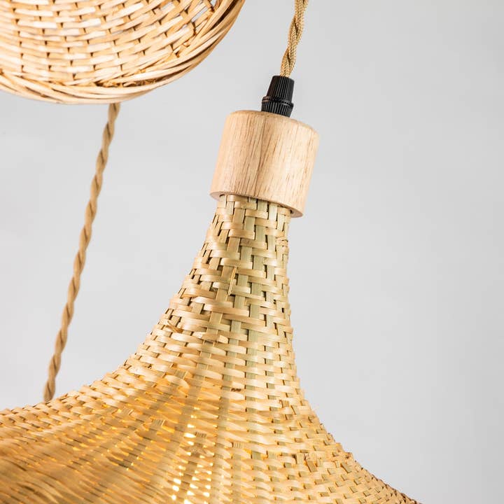 ELE Light & Decor - Wholesale Chandelier/Hanging Light - Three Lights Unique Rattan Pendant Light7