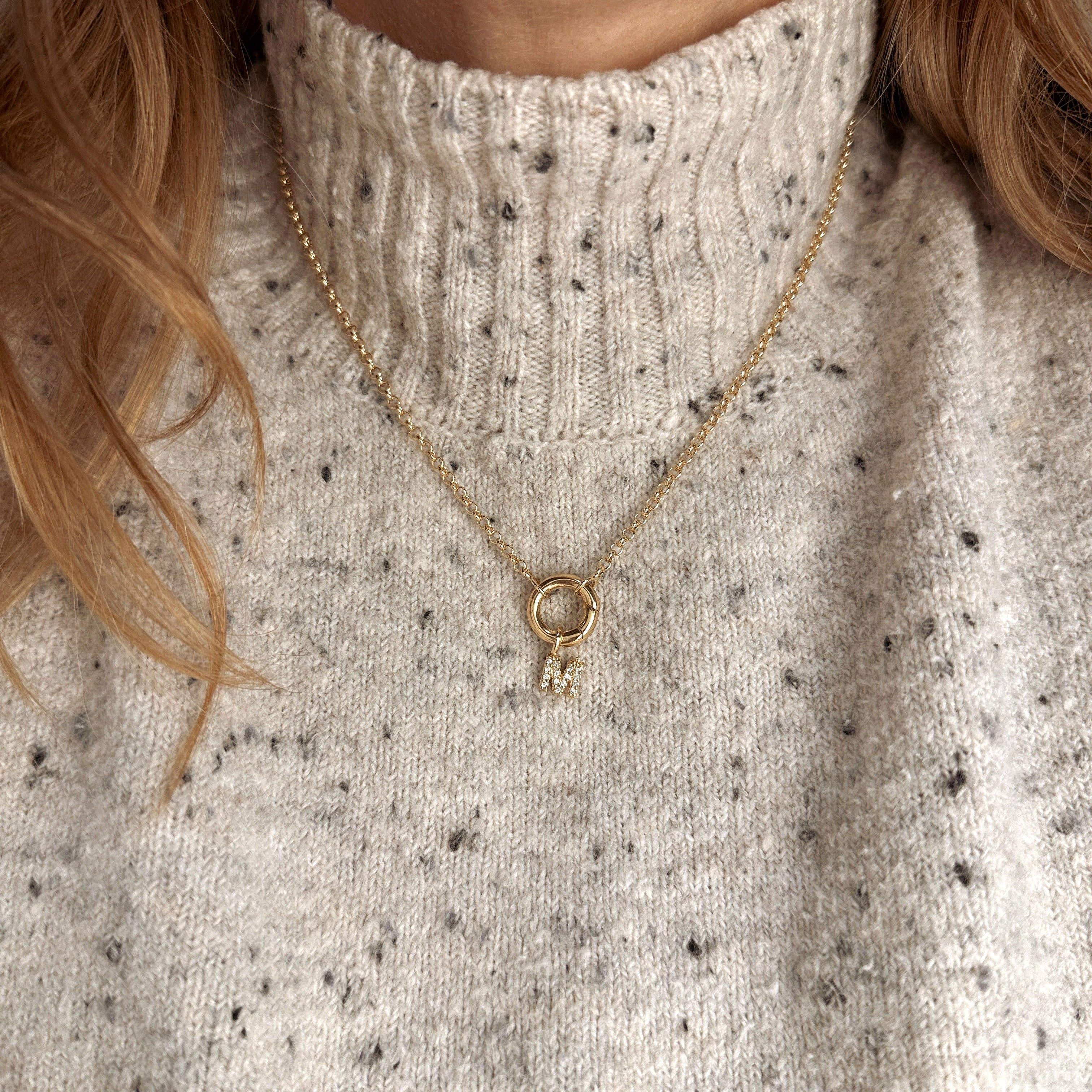 GoldFi – wholesale Individual charm/pendant – 18k Gold filled  Micro CZ Initial Letter Charm11