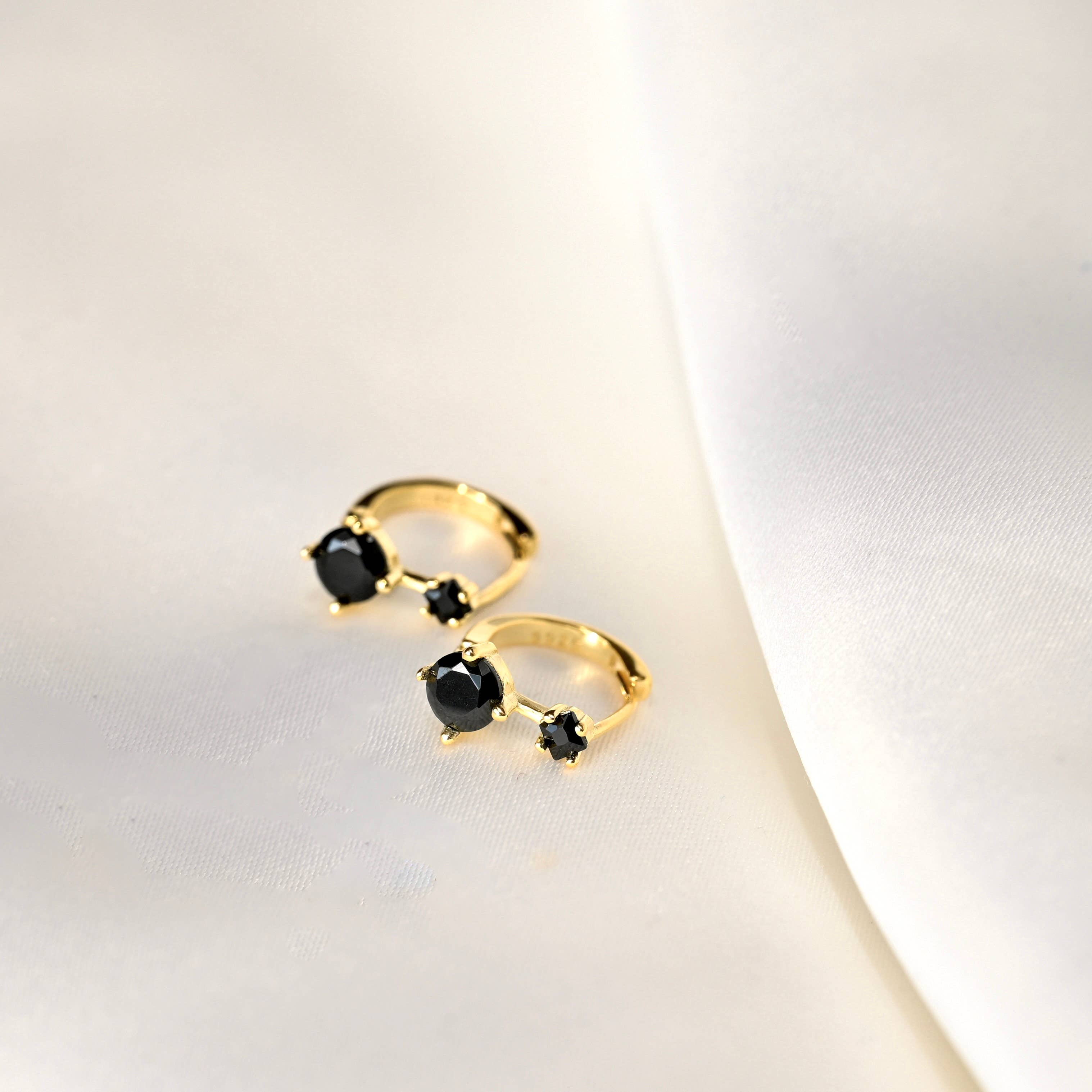 Blueyejewelry - Wholesale Huggie Earrings - Double Diamond Huggies - Sterling Silver CZ Huggie Earrings9