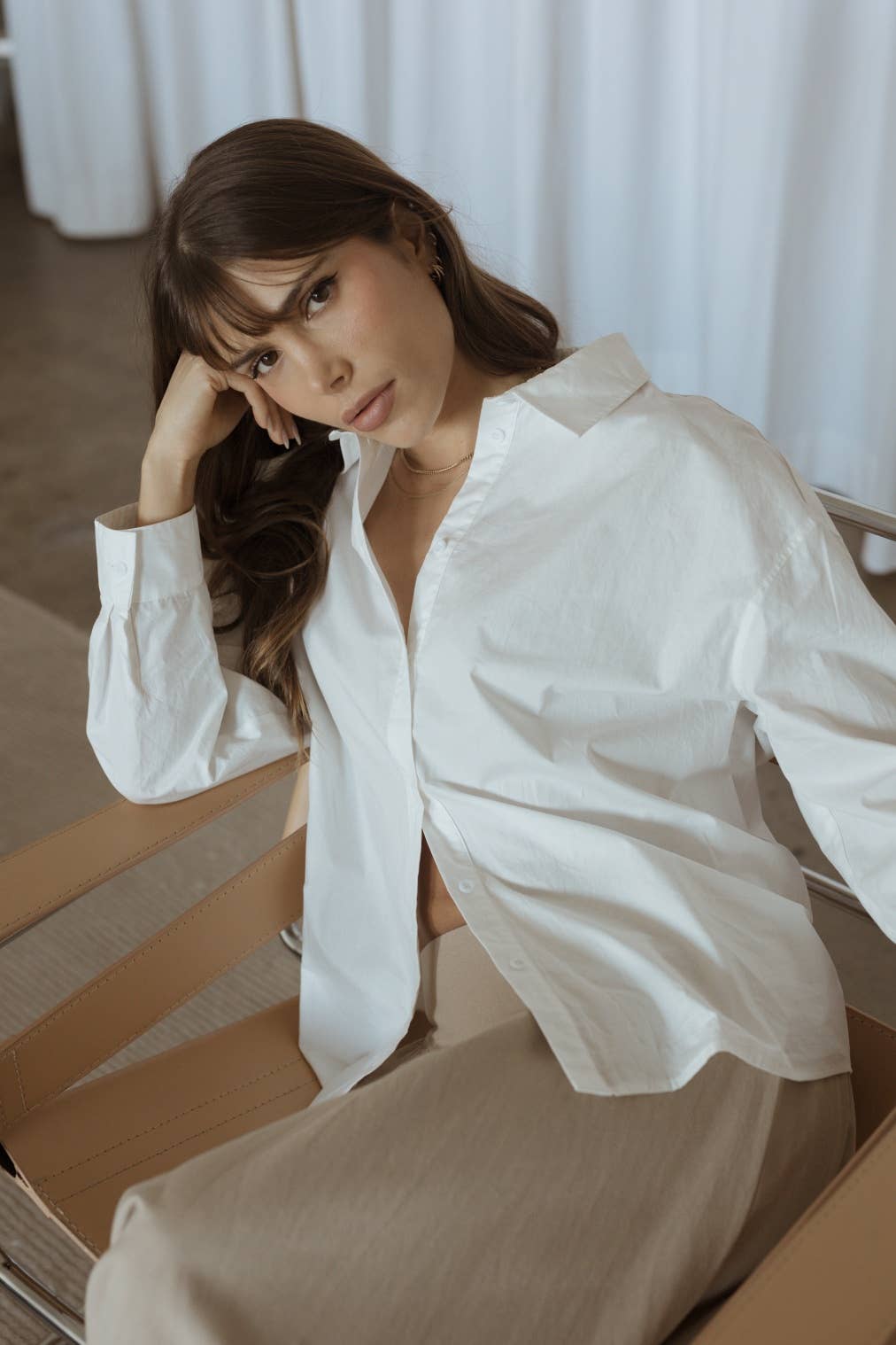 MOD REF - Wholesale Button Down Shirt - Women's - The Ema Top | Collared Button-Down Top27