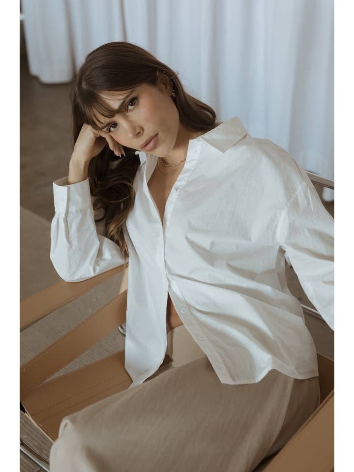 MOD REF - Wholesale Button Down Shirt - Women's - The Ema Top | Collared Button-Down Top27