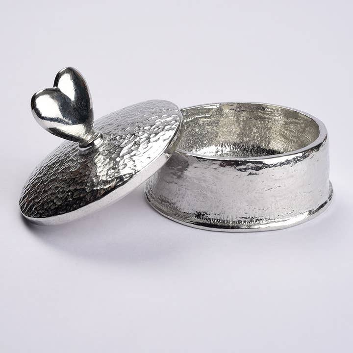 Glover & Smith – wholesale Jewellery box/organiser – Anniversary Trinket Box, English Pewter Gifts