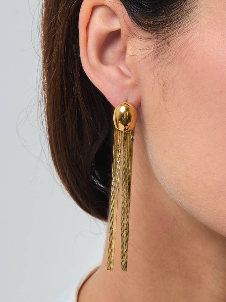 Orecchini in acciaio inossidabile 124AQ218 per la vendita all'ingrosso da parte di BYREN | ÉLINE L'ATELIER