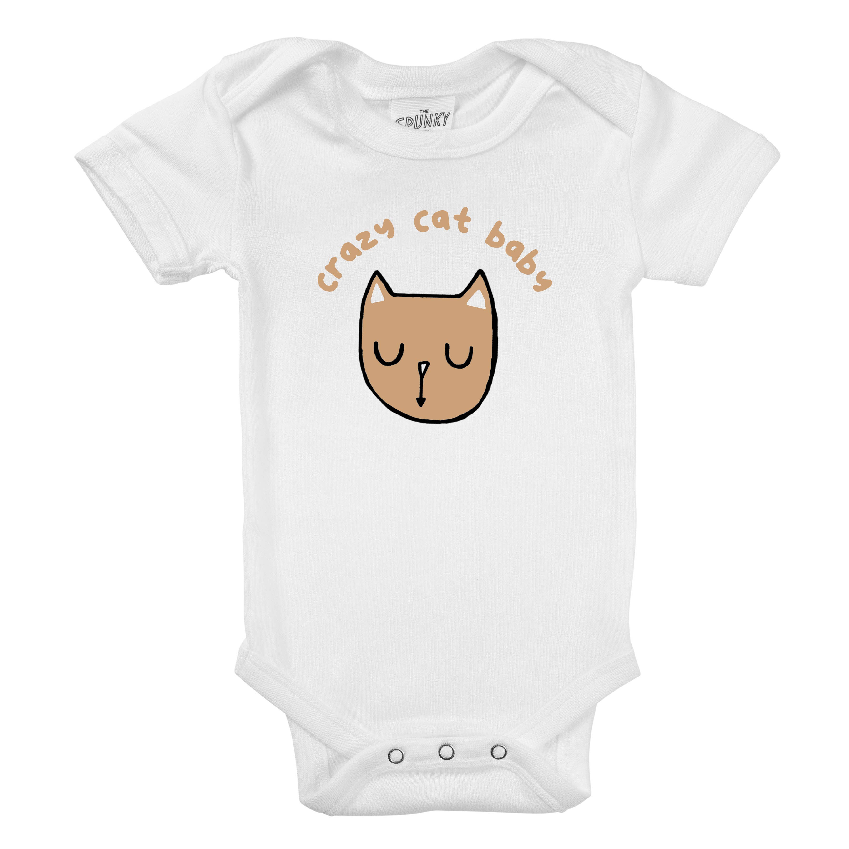 Spunky Stork - Wholesale Bodysuit (Non-Footed) - Baby - Crazy Cat Baby Organic Cotton Newborn Baby Bodysuit