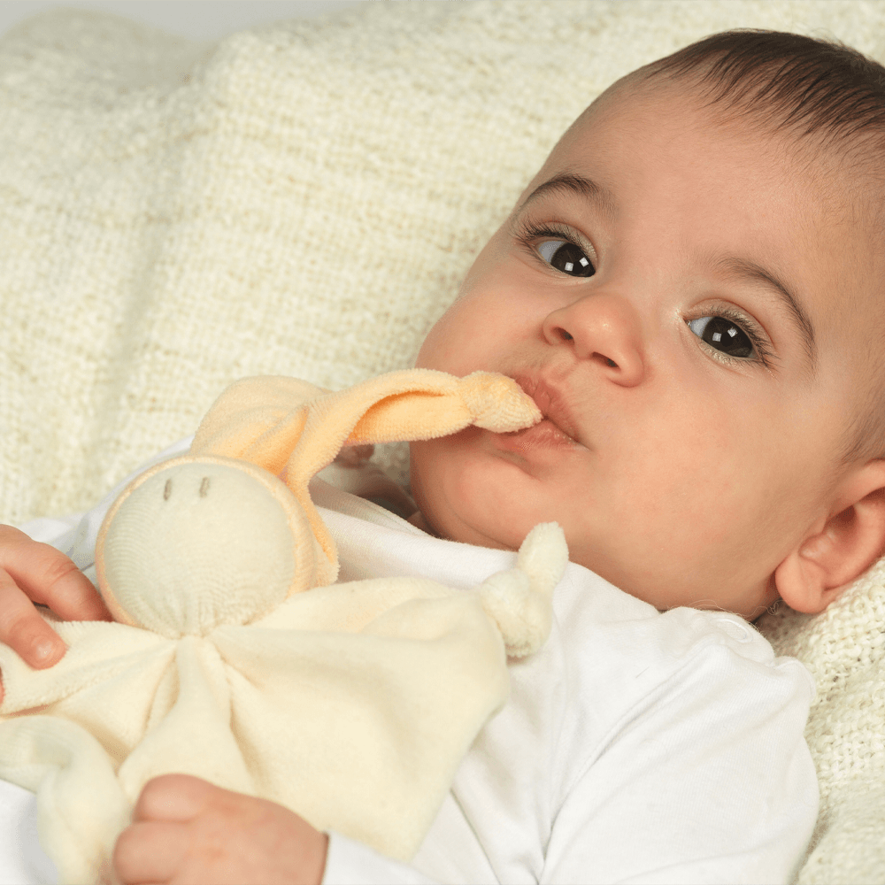 Keptin-Jr – Engroshandel Hyggetæppe - Baby – Little Zmooz krammeklud fersken og appelsin3