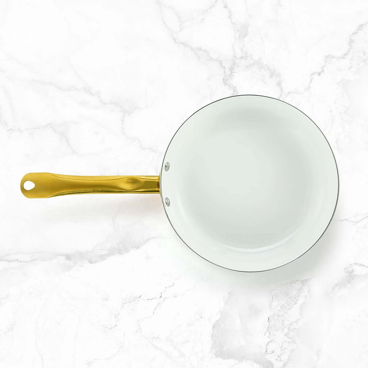 WHITE GOLD GOLDEN ELEGANCE 8-INCH CERAMIC NONSTICK FRY PAN for wholesale on Faire5