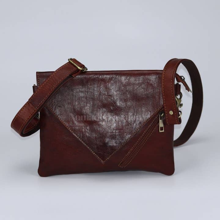 Fashion Slim Design Handmade Genuine Leather Wallet Card Holder Purse Brown for wholesale by NOMAD&FASHION