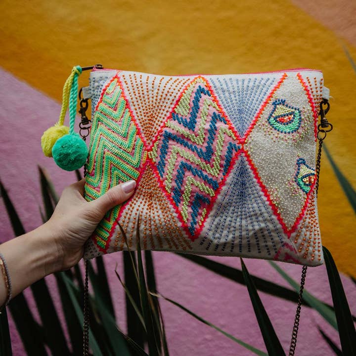 Zigzag Diamonds Diamond Clutch Purse for wholesale on Faire