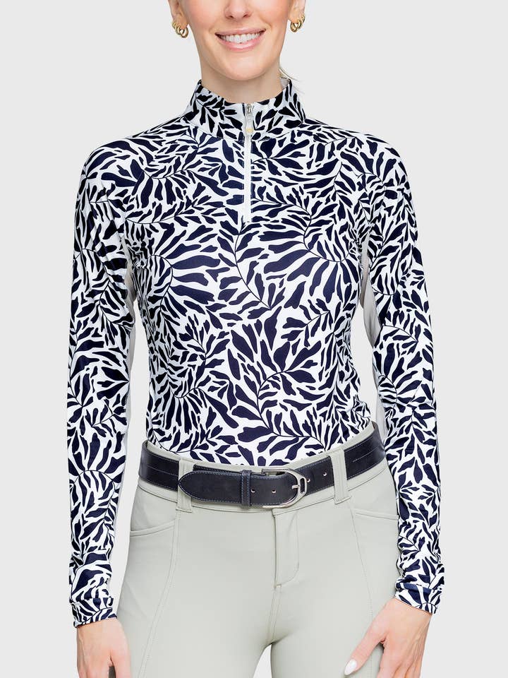 Trepadeira de Manga Comprida em Preto e Branco por atacado de Kastel Denmark