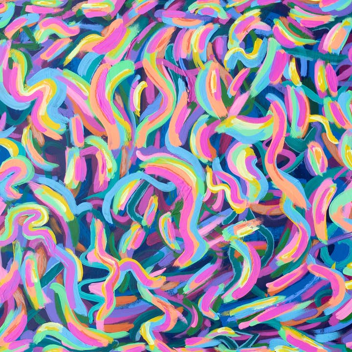 🤝 Teamwork – Collaborative Abstract Painting | 24x36 Inches for wholesale by Brianne Valentino LLC