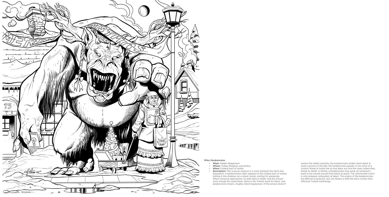 Simon & Schuster - Wholesale Coloring & Activity Book - Adult - Creepy Krampus Coloring Book by4