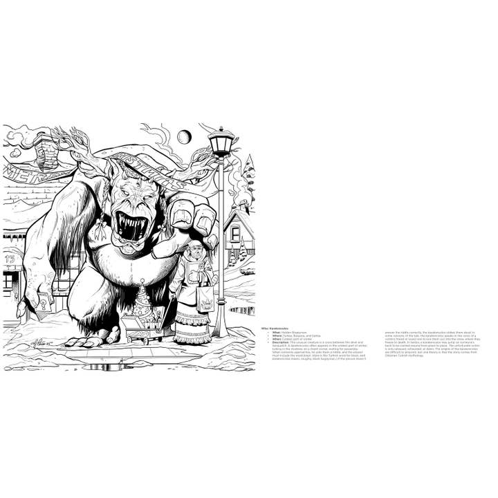 Simon & Schuster - Wholesale Coloring & Activity Book - Adult - Creepy Krampus Coloring Book by4