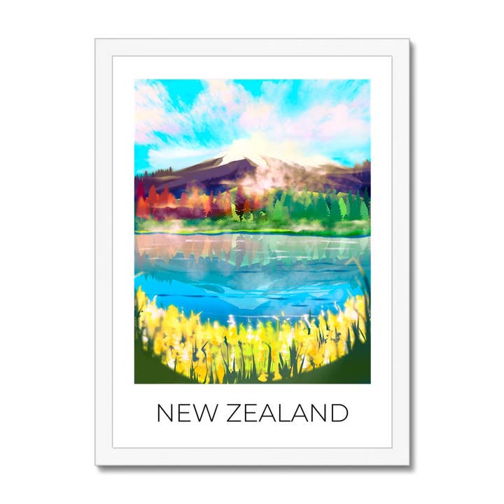 New Zealand Travel Poster Print for wholesale by Dreamers who Travel