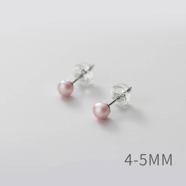 Perimade & Co. LLC - Wholesale Stud/Post Earrings - White Pink Purple Pearl Stud Earrings in 925 Sterling Silver14