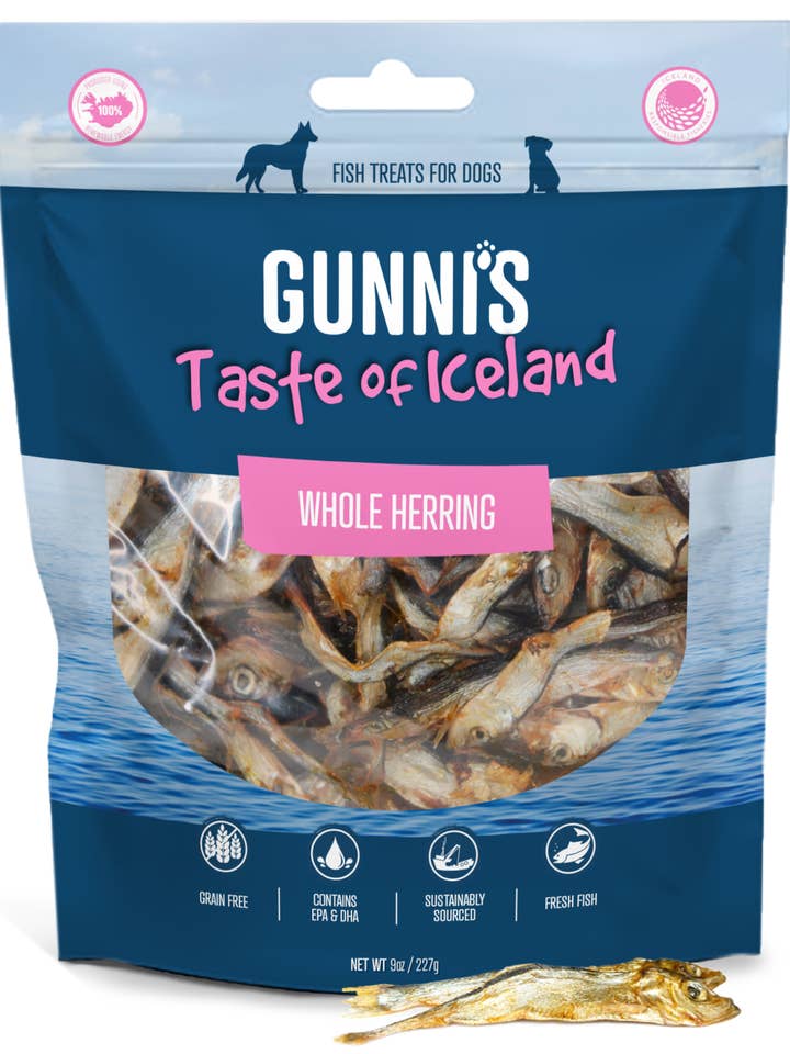 9oz WHOLE HERRING for wholesale by Gunni's Pet