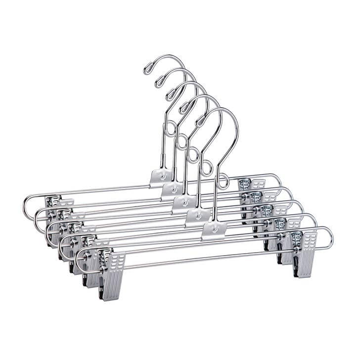 Store Supply Warehouse - Wholesale Clothes Hangers - 12" Chrome Metal Skirt And Pants Hanger 7