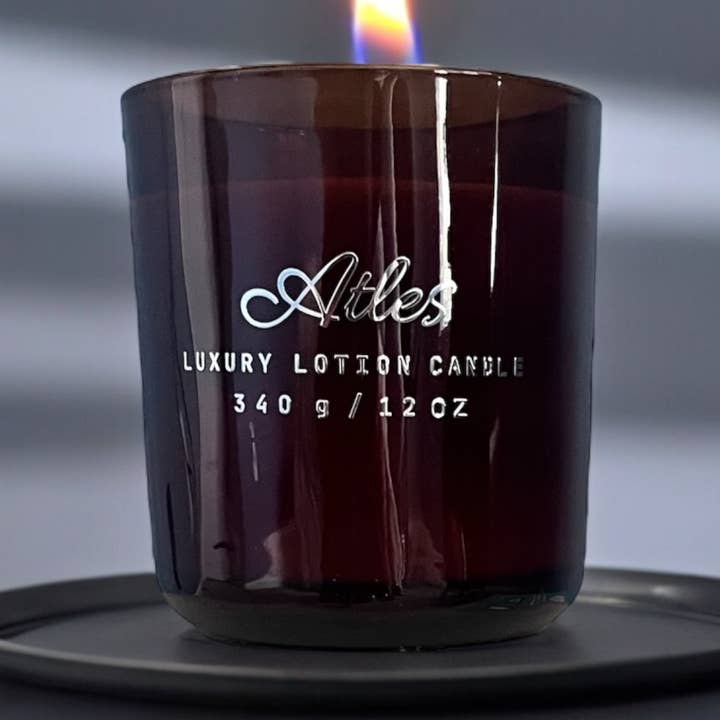 Sage + Lavender Lotion Candle | Massage Oil Candle for wholesale by Atles and Ares