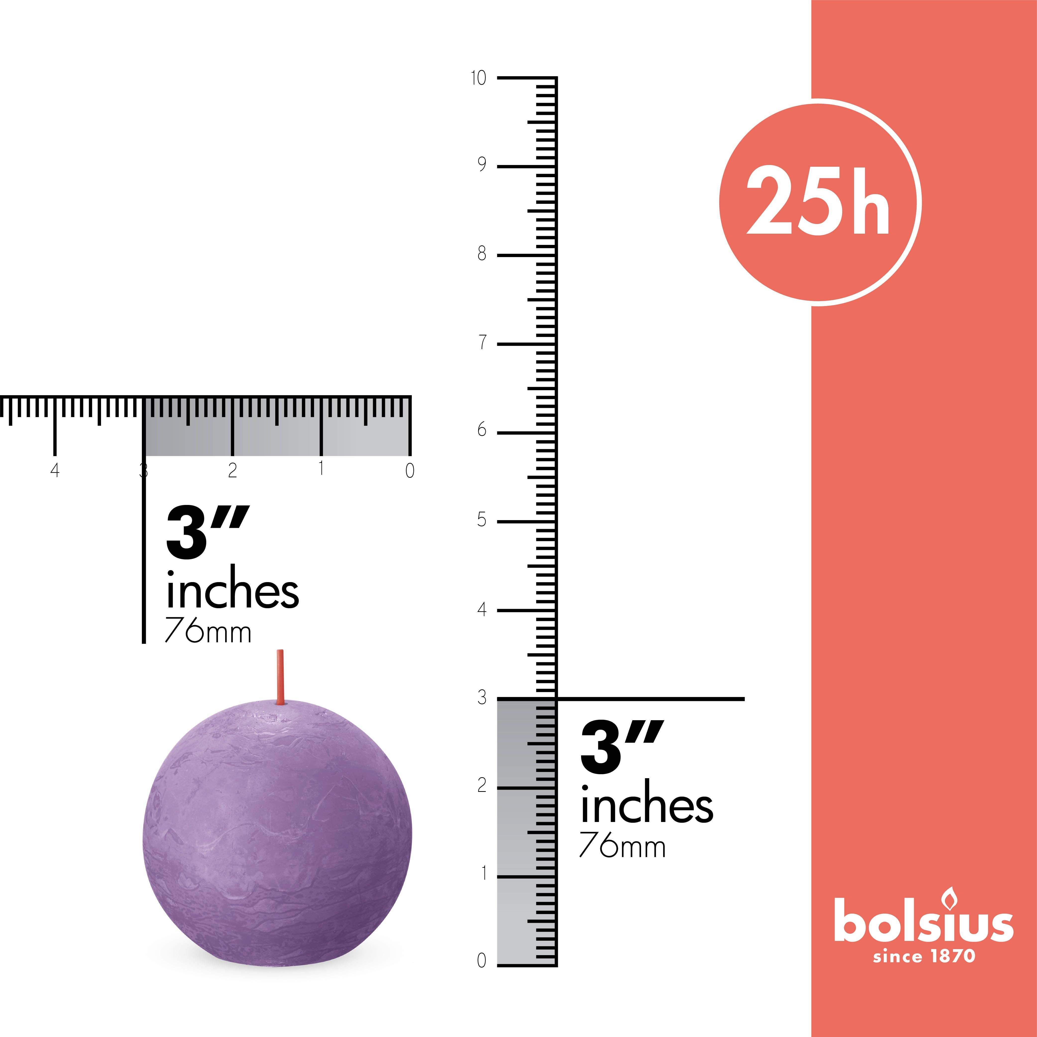 BOLSIUS – Velas de decoração por atacado – 6 Velas rústicas 3" - Inperfuted - Natural - Eco-Friendly - Cera Plant-Based - **Vendido Individualmente140