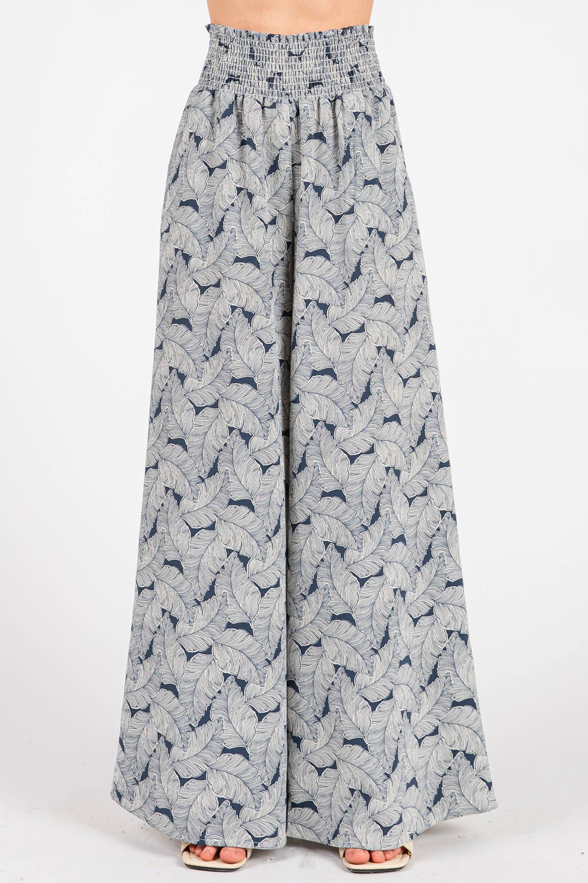 Final Touch – wholesale Pants – Women's – Waist Smocked Wide Leg Pants - VNP70263B78