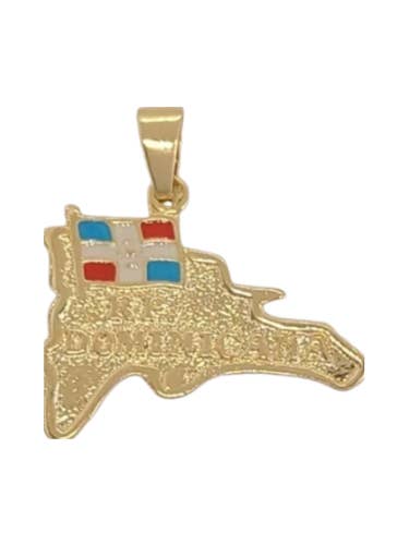Ciondolo Mappa Repubblica Dominicana, Incisibile - Aggiungi a Collana o Bracciale Personalizzato per la vendita all'ingrosso da parte di The Sourced Studio