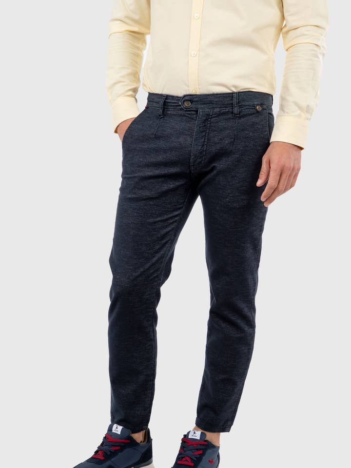 Dunkelblaue Stiefelhose für den Großhandel von williot