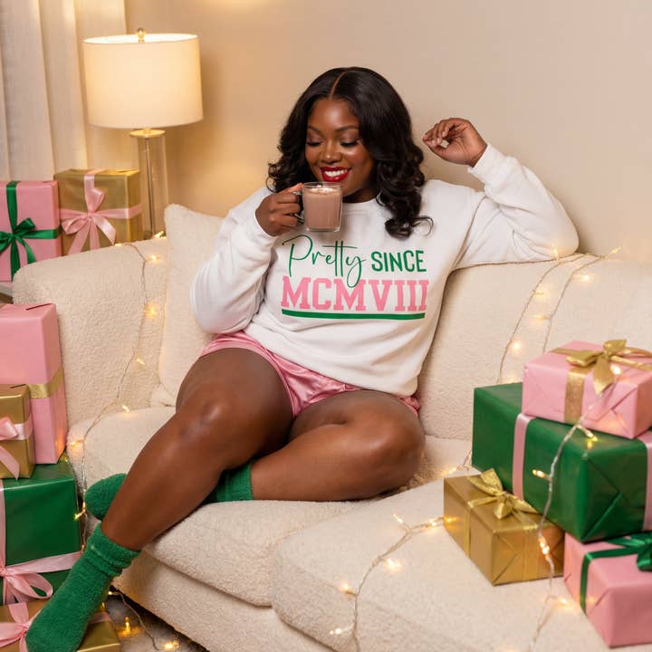 Pretty Since MCMVIII Alpha Kappa Alpha Sorority Sweatshirt for wholesale by CoRo & Company