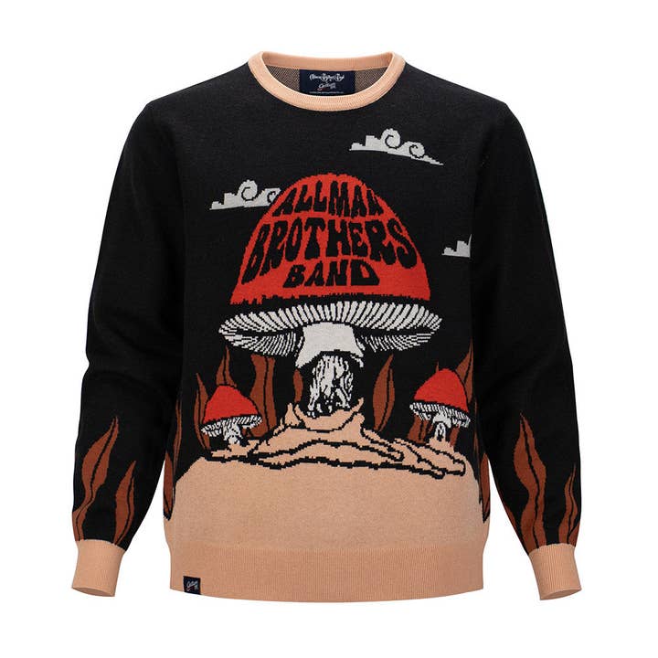 Allman Brothers | Sweater Crewneck | Mushroom in Brown for wholesale by Section 119