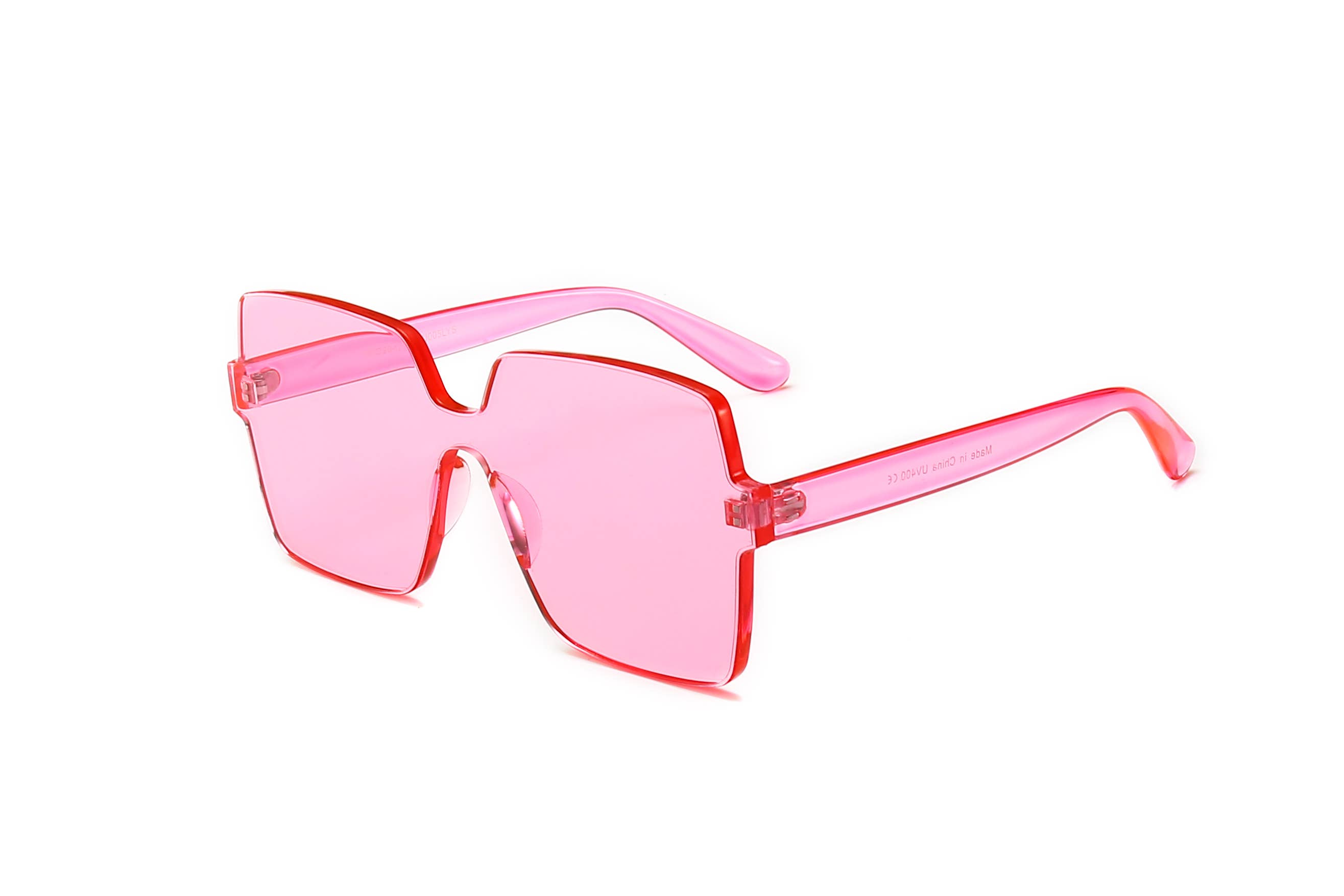 Trio Trading – wholesale Sunglasses – Unisex – RIMLESS THICK PCOVERSIZED SUNGLASSES COLORFUL ASSORTED6