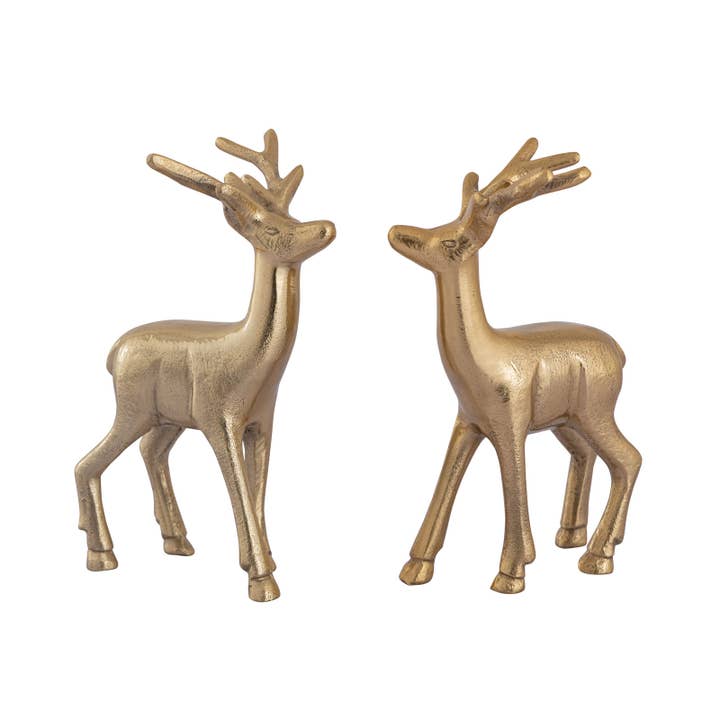 Voglrieder – Decoração de Natal por atacado – Conjunto de figuras decorativas de 2 cervos decoração de mesa figura animal metal17