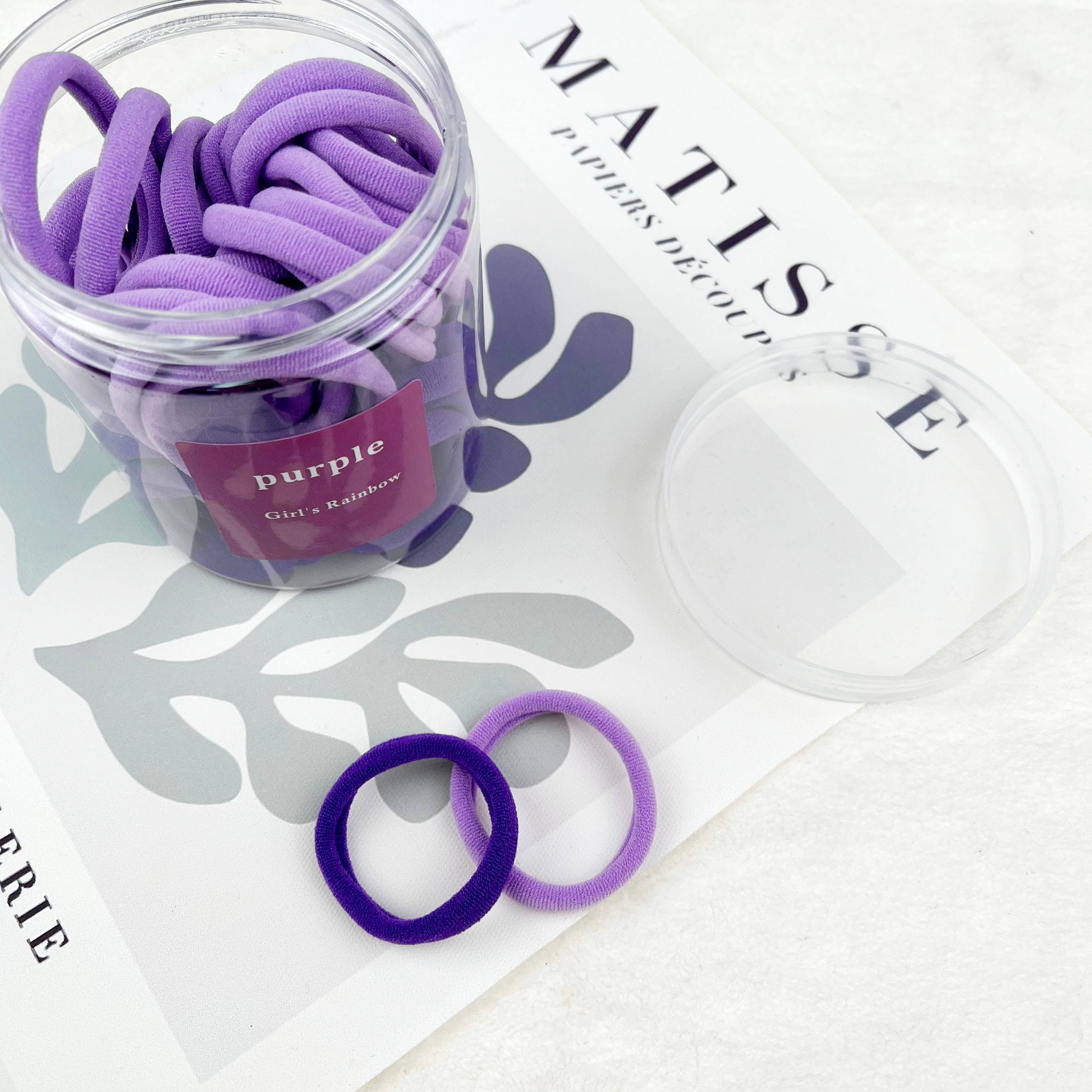 SoapElenGlen - Vendita all'ingrosso Elastico per capelli - Set di 50 elastici per capelli ad alta elasticità a colori pastello a forma di anello5