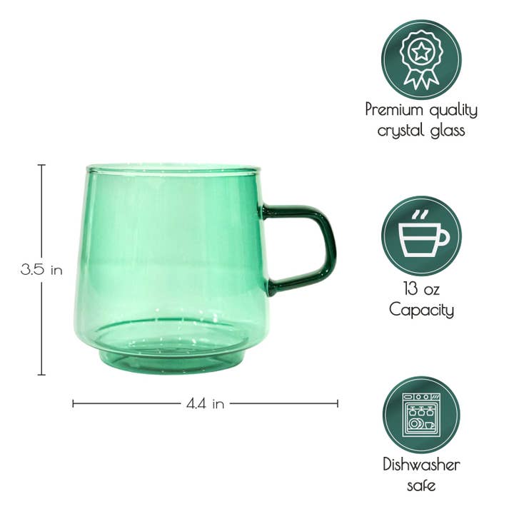 Greenline Goods - Wholesale Coffee Mug - Stackable Mugs (Forest Green) - Set of 2