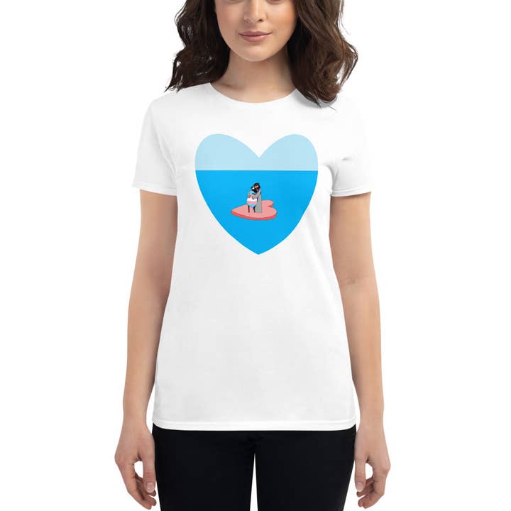 Heart Transgender T-shirt til kvinder for engroshandel hos nakedpastor