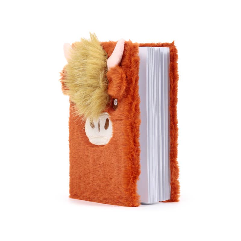 Puckator EU - Vente Cahiers - Cahier A5 ligné Highland Coo Mouton en peluche3