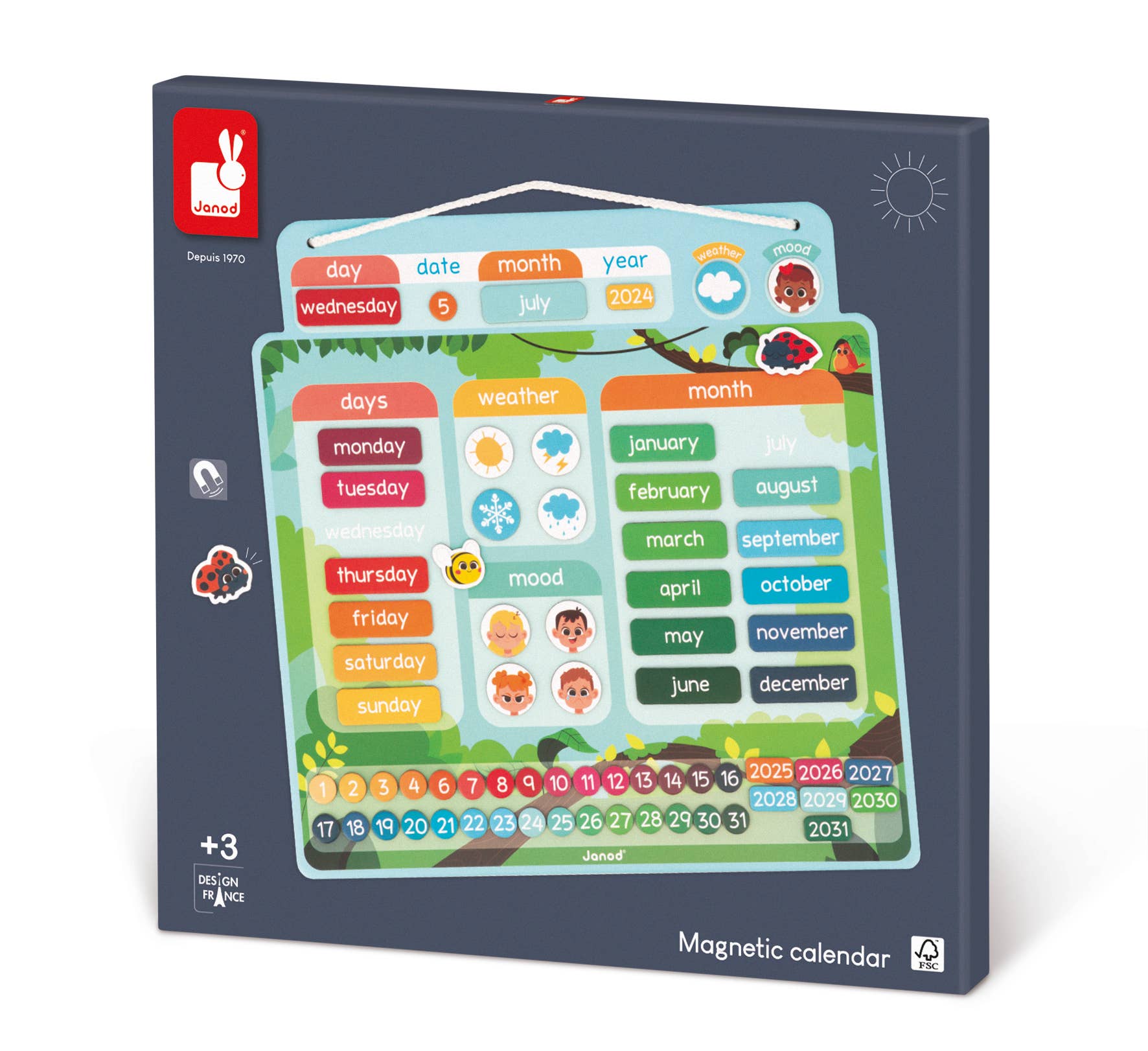 Janod - Wholesale Calendar - Kids & Baby - MAGNETIC CALENDAR3